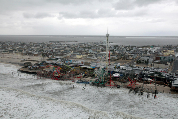the Funtown Pier after Hurricane Sandy